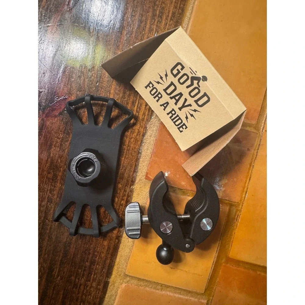 Caw.Car CrabGrab Universal Bike Motorcycle Phone Mount Handlebar Clip Black NEW